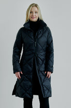 Load image into Gallery viewer, Saga Long Vegan Down Coat| Black