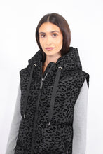 Load image into Gallery viewer, Glaze Long Down Vest | Black Leopard