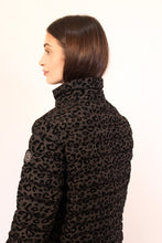 Load image into Gallery viewer, Julie Vegan Down Coat | Black Leopard