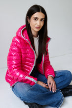 Load image into Gallery viewer, Elfy Vegan Down Short Jacket | Flash Pink  4
