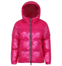 Load image into Gallery viewer, Soley Vegan Down 2 in 1 Jacket | Flash Pink