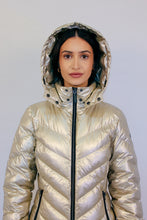Load image into Gallery viewer, Fairie Vegan Down Jacket| Champagne Metallic