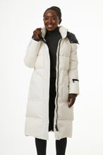 Load image into Gallery viewer, Fria Long Down Coat | White & Black
