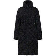 Load image into Gallery viewer, Saga Long Vegan Down Coat | Black Leopard
