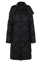 Load image into Gallery viewer, Saga Long Vegan Down Coat| Black