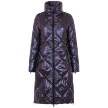 Load image into Gallery viewer, Saga Long Vegan Down Coat | Aubergine