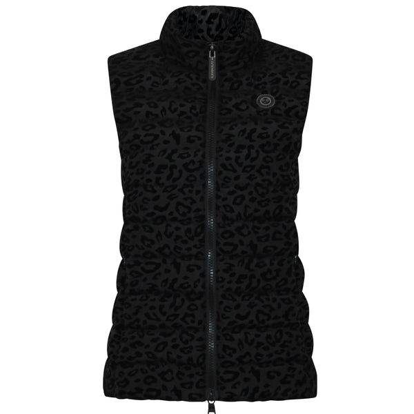 Melian Vegan Down Vest | Black Leopard