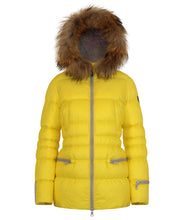 Load image into Gallery viewer, Earth Spirit Long Down Jacket | Bumblebee & Linen