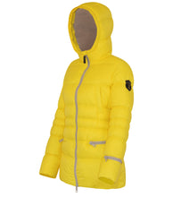Load image into Gallery viewer, Earth Spirit Long Down Jacket | Bumblebee & Linen