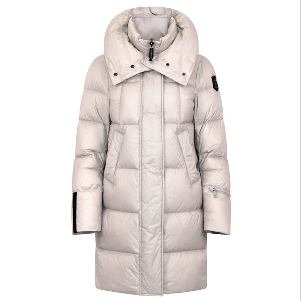 Tara Long Down Coat | Linen