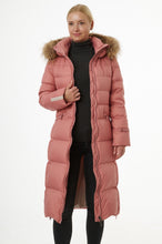 Load image into Gallery viewer, Iclyn Long Down Coat | Dusty Rose & Linen