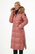 Load image into Gallery viewer, Iclyn Long Down Coat | Dusty Rose & Linen 2