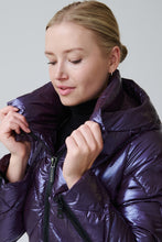 Load image into Gallery viewer, Saga Long Vegan Down Coat | Aubergine 2
