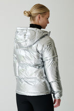 Load image into Gallery viewer, Soley Vegan Down 2 in 1 Jacket | Metallic Silver 3