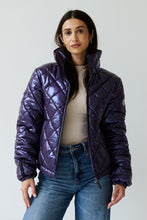 Load image into Gallery viewer, Stella Vegan Down Bomber | Aubergine