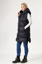 Load image into Gallery viewer, Glaze Long Down Vest | Black 2