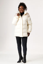 Load image into Gallery viewer, Odelle Vegan Down Jacket | Off White & Linen