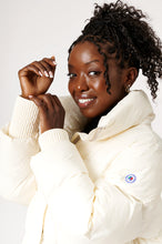Load image into Gallery viewer, Odelle Vegan Down Jacket | Off White & Linen 2