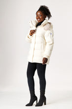 Load image into Gallery viewer, Odelle Vegan Down Jacket | Off White & Linen 3