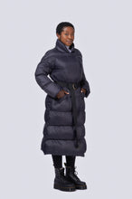 Load image into Gallery viewer, Posh Long Vegan Down Coat | Black