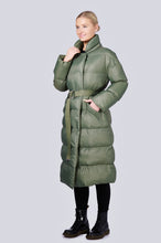 Load image into Gallery viewer, Posh Long Vegan Down Coat | Military