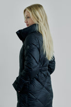 Load image into Gallery viewer, Saga Long Vegan Down Coat| Black
