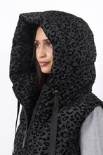 Load image into Gallery viewer, Glaze Long Down Vest | Black Leopard
