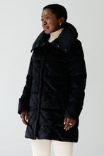 Load image into Gallery viewer, Alva Vegan Down Coat | Black Velvet 5
