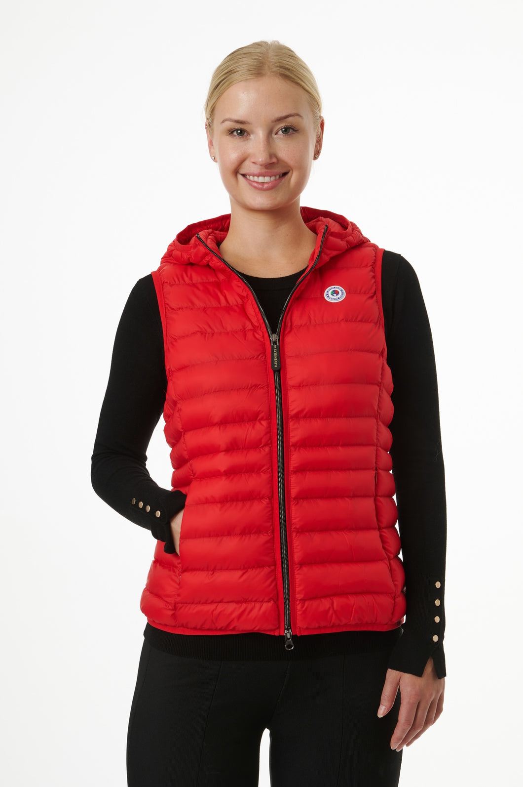 Arwen Vegan Down Vest | Chili Red 2