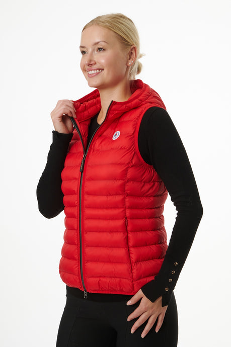 Arwen Vegan Down Vest | Chili Red