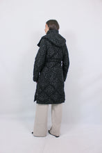 Load image into Gallery viewer, Saga Long Vegan Down Coat | Black Leopard

