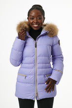 Load image into Gallery viewer, Earth Spirit Long Down Jacket | Lavender &amp; Linen
