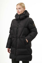Load image into Gallery viewer, Finnja Down Coat | Black &amp; Chili Red 2
