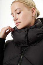Load image into Gallery viewer, Finnja Down Coat | Black &amp; Chili Red 4
