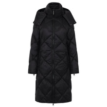 Load image into Gallery viewer, Saga Long Vegan Down Coat| Black
