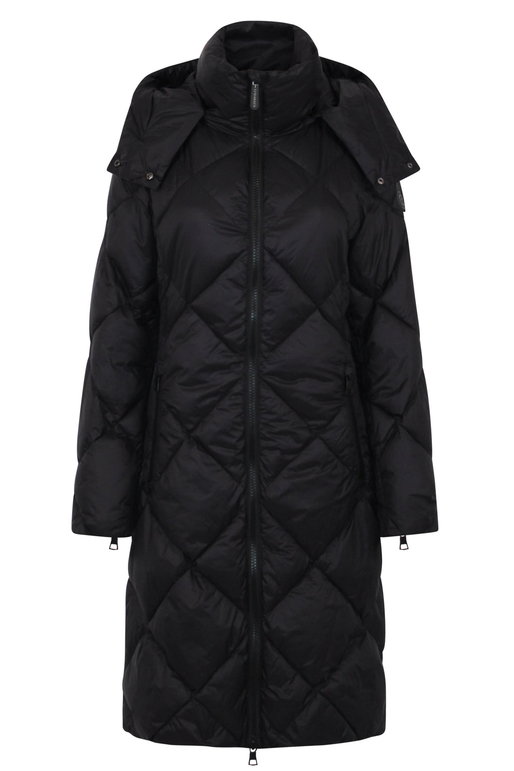 Saga Long Vegan Down Coat| Black