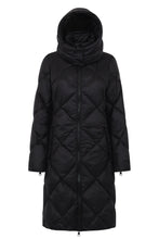 Load image into Gallery viewer, Saga Long Vegan Down Coat| Black
