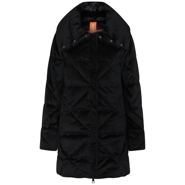 Alva Vegan Down Coat | Black Velvet