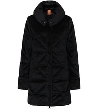 Load image into Gallery viewer, Alva Vegan Down Coat | Black Velvet
