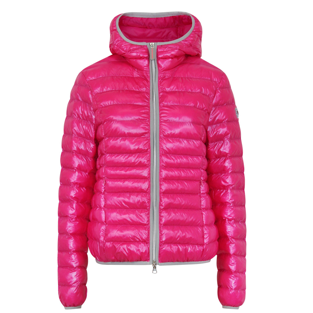 Elfy Vegan Down Short Jacket | Flash Pink