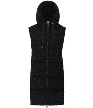 Load image into Gallery viewer, Glaze Long Down Vest | Black Leopard
