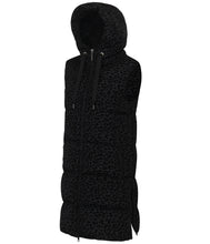 Load image into Gallery viewer, Glaze Long Down Vest | Black Leopard
