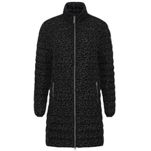 Load image into Gallery viewer, Julie Vegan Down Coat | Black Leopard
