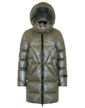 Load image into Gallery viewer, Finnja Down Coat | Olive &amp; Black
