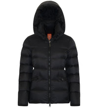 Load image into Gallery viewer, Eira Short Down Jacket | Matte Black &amp; Black
