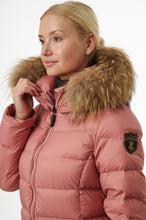 Load image into Gallery viewer, Iclyn Long Down Coat | Dusty Rose &amp; Linen 4
