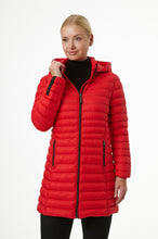 Load image into Gallery viewer, Julie Vegan Down Coat | Chili Red 2

