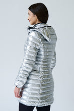 Load image into Gallery viewer, Shannon Vegan Down Jacket  | Metallic Silver 5
