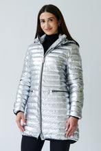 Load image into Gallery viewer, Shannon Vegan Down Jacket  | Metallic Silver 6
