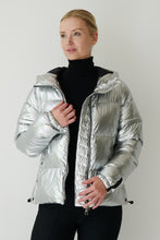 Load image into Gallery viewer, Soley Vegan Down 2 in 1 Jacket | Metallic Silver
